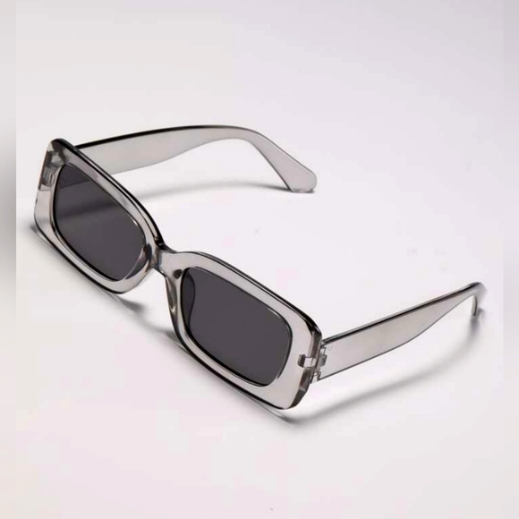 1pc Unisex Dark Gray Square Geometric Fashion Glasses | Style Sunshades - Picture 5 of 5